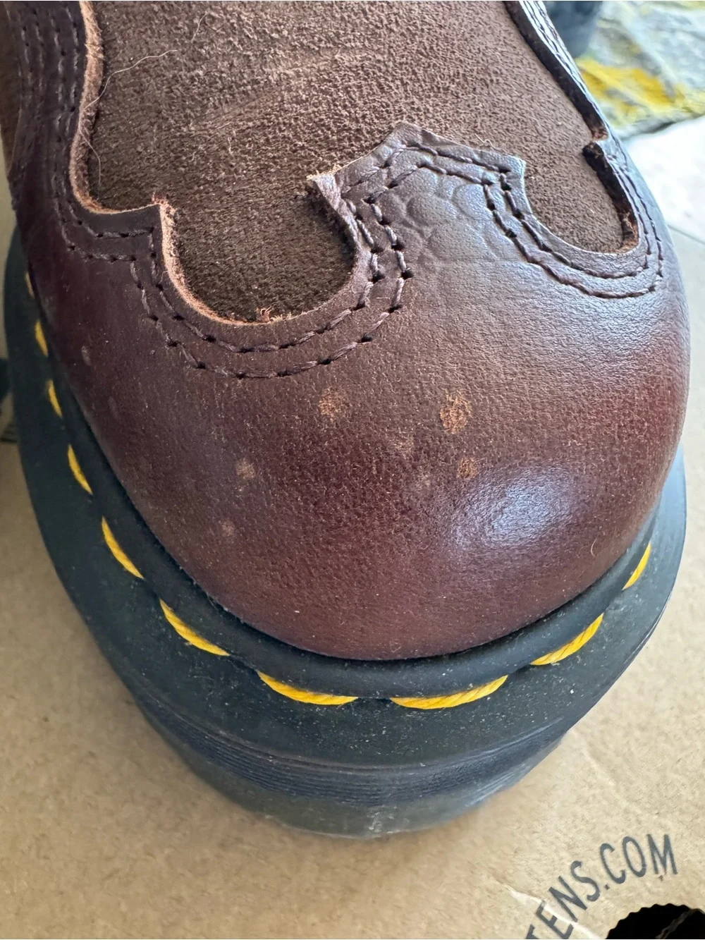 Dr. Martens Women's 1B99Quad Ga Dark Brown Lace-Up Platform Boots